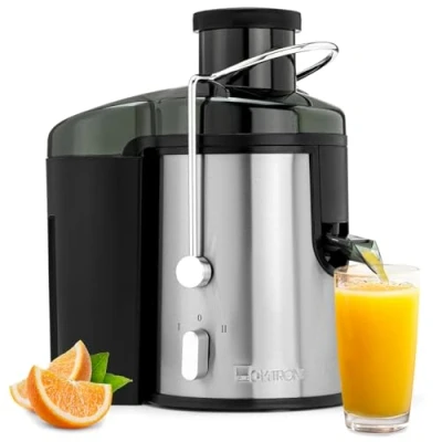 Obrázek Clatronic odšťavňovač drcení celého ovoce velká plnicí šachta Slow Juicer Stop odkapávání pro čistou práci snadné čištění 400 W zeleniny a AE 3666