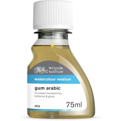 Obrázek Winsor &amp; Newton 2621763 akvarelová guma arabská barva pro akvarelové barvy, zpomaluje dobu schnutí, zvyšuje lesk a průhlednost 75 ml láhev