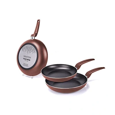 Obrázek Moneta Pfannenset 20+24+28 Stratomax Induction Kupfer Pfanne 20 28 cm Aluminium