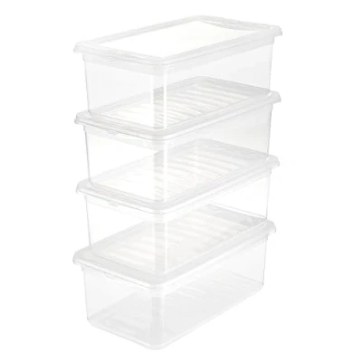 Obrázek keeeper Úložné boxy se systémem Air Control System, 4dílná sada, 4 x 5,6 l, 33 19,5 12 cm, Bea, průhledné