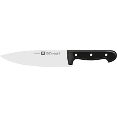 Obrázek ZWILLING Šéfkuchařský nůž Twin Chef, délka čepele: 20 cm, velký list čepele, speciální nerezová ocel / plastová rukojeť v designu nýtů, černý