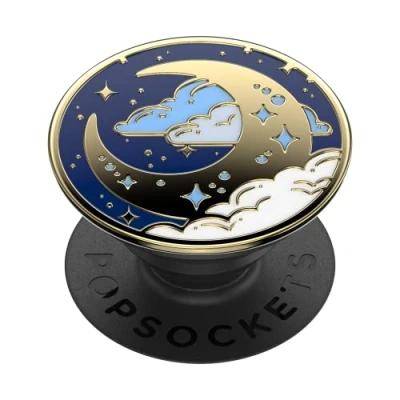 Obrázek PopSockets: PopGrip vytahovací podstavec a rukojeť s vyměnitelným topem pro smartphony tablety Enamel Fly Me to Moon