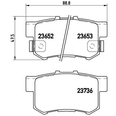 Obrázek Sada brzdových destiček, kotoučová brzda BREMBO P 28 039