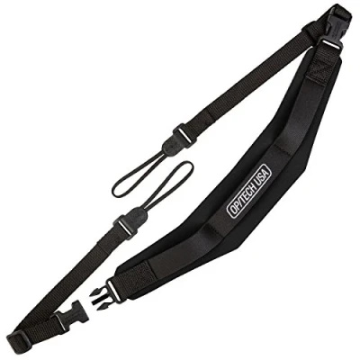 Obrázek OP/TECH USA 1501372 popruh digitální fotoaparát neopren černý popruhy (digitální fotoaparát, neopren, černý, 6,8 kg, 111,8 cm)