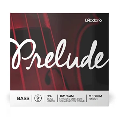 Obrázek D&#039; Addario J611 3/4 M Stainless Steel Prelude Double Bass jednotlivá &#039;g struna &#039;z uhlíkových vláken Ocel/Nikl