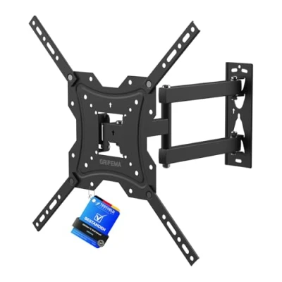Obrázek GRIFEMA TV nástěnný držák pro obrazovky 26 55 palců, otočný sklopný a výsuvný Mount LED, LCD, OLED, 4K TV, univerzální do 30 kg max. VESA 400 x mm