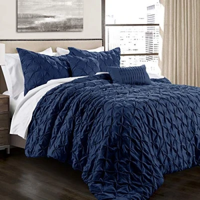 Obrázek Lush Decor Ravello Biese, Polyester, Navy, King Size