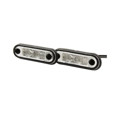 Obrázek HELLA 2XA 959 790 401 obrysové světlo přívěs karavan LED 12/24V montáž ECE/ADR/GGVS barva světelného panelu: čiré kabel: 500 mm na zadní stranu