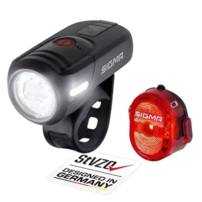 Obrázek SIGMA SPORT Sada LED světel na jízdní kolo Aura 45 a NUGGET II přední světlo zadní napájené podle StVZO