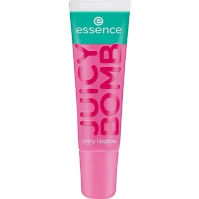 Obrázek essence JUICY BOMB shiny lesk na rty, č. 102, růžový, lesklý, zářivě svěží, třpytivý, veganský, bez alkoholu, parabenů, mikroplastických částic, balení 1 ks (10 ml)