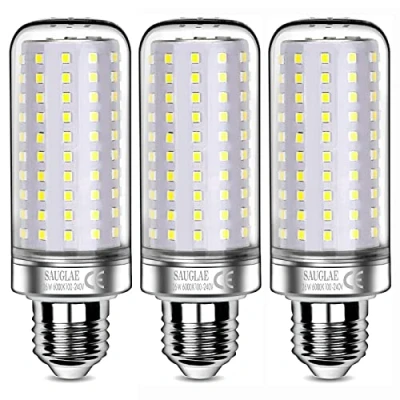Obrázek SAUGLAE 26W LED žárovky, 200 W ekvivalent žárovek, 6000 K, studená bílá, 3000 lm, E27 Edison šroub světelný zdroj, 3 kusy