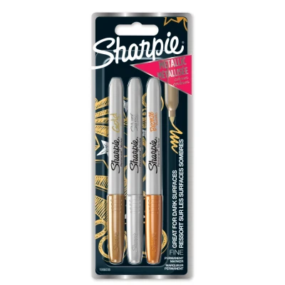 Obrázek Sharpie Permanentní metalický popisovač zlato stříbro a bronz (nové) 3 kusy