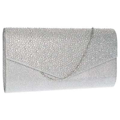 Obrázek SwankySwans Dámská peněženka Montary Diamant Clutch, Sling Bag, stříbrná