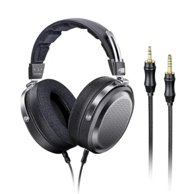 Obrázek FiiO FT1 Pro Open Back Planar Magnetic Wired Hi Fi sluchátka do domácnosti, studia, nahrávání, vysoká citlivost (černá)