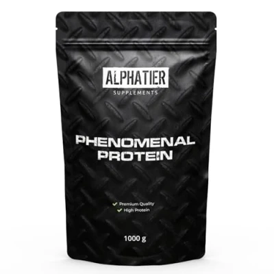 Obrázek Alfátový proteinový prášek jahoda 1 kg s 81 % proteiny jahodový koktejl bez Whey, cukru + laktózy 1000 g