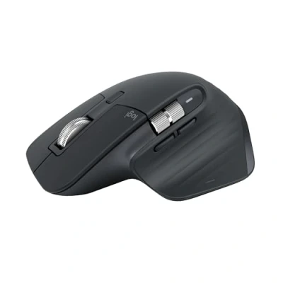Obrázek Bezdrátová výkonná myš s ultra rychlým posouváním MX Master 3S od Logitech Ergo, 8K DPI, sledování na skle, tiché klikání, USB C, Bluetooth, Windows, Linux, Chrome tmavě šedá