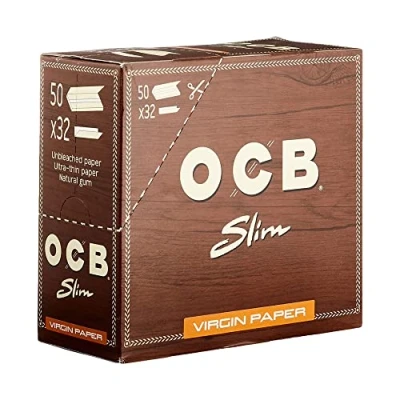 Obrázek OCB Unbleached Slim Virgin Paper, dlouhý papír, hnědý, 12,5 cm široký 11,5 x výška 5,5