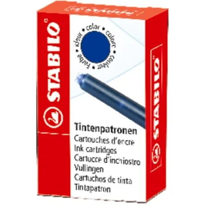 Obrázek Inkoustové náplně k doplnění STABILO Refill modré (smazatelné) balení 6 ks