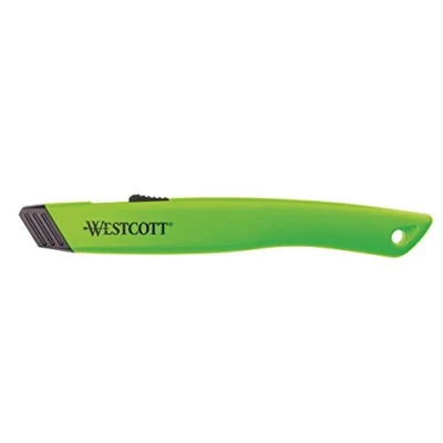 Obrázek Westcott E 16475 00 bezpečnostní kráječ s keramickou čepelí, automaticky zatahovatelný, zelený
