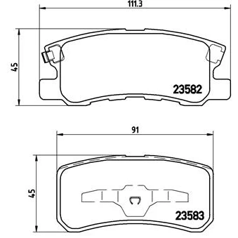 Obrázek Brembo P 54 031 sada brzdového obložení, kotoučová brzda (4dílná)