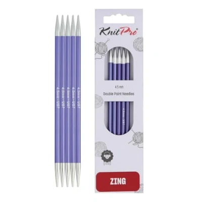 Obrázek KnitPro K47010 jehly na ponožky, kovové, modré, 15 cm / 4,5 mm