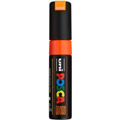 Obrázek uni ball 182676 POSCA zvýrazňovač s širokým klínovým hrotem, neonově oranžová