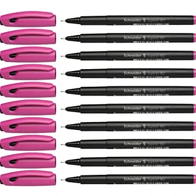 Obrázek Schneider Topliner 967 Fineliner (tloušťka linky 0,4 mm) 10 kusů, růžový