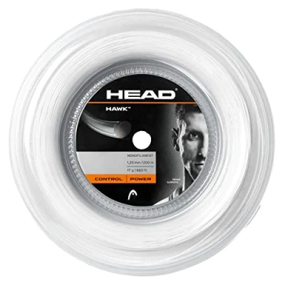 Obrázek HEAD Unisex tenisový struna Hawk Role 200 pro dospělé, bílá, 17