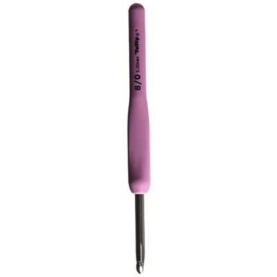 Obrázek Tulip Etimo Rose Crochet Hook Size 8/5mm háčkovací jehlice, Kůže, Růžová