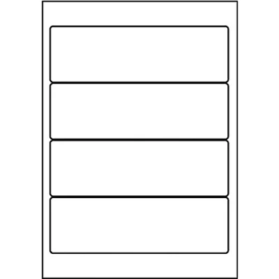 Obrázek TopStick 8722 Etikety na hřbety pořadačů široké krátké, 100 listů, 192 x 61 mm, 4 arch A4, 400 kusů, samolepicí, potiskovatelné, neprůhledné, prázdné papírové štítky pořadače samolepicí nálepky,