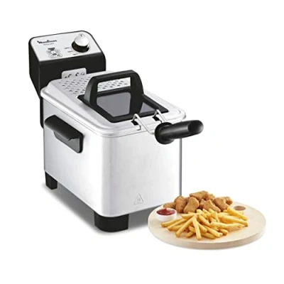 Obrázek Moulinex AM338070 poloprofesionální fritéza Easy Pro Premium 3 l, ušlechtilá ocel, litry, nerezová kartáčovaná