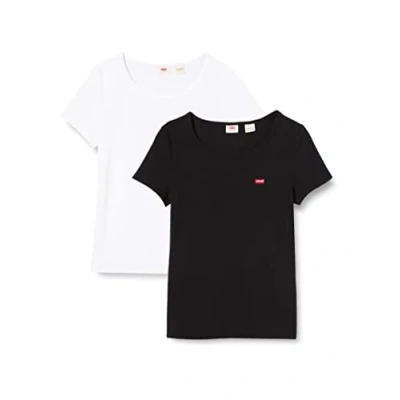 Obrázek Levi&#039;s Dámské tričko 2 ks v balení, White +/Mineral Black