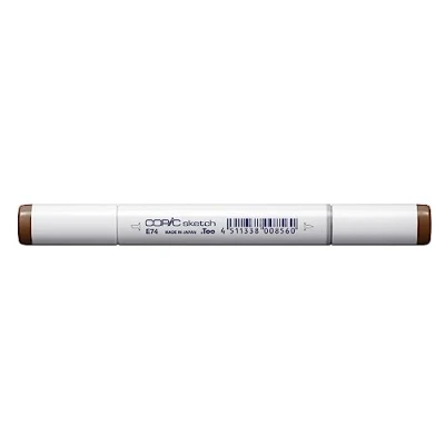 Obrázek COPIC Popisovač Sketch Typ E 74, Cocoa Brown, profesionální zvýrazňovač štětců, se super hrotem na chleba a špičkou pro střední broad