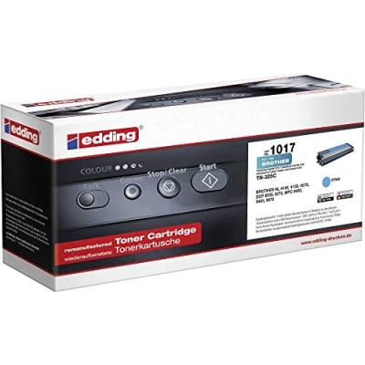 Obrázek Edding Toner EDD 1003 1017 nahrazuje Brother TN 2010 325 C Azurová 3. 500 stran