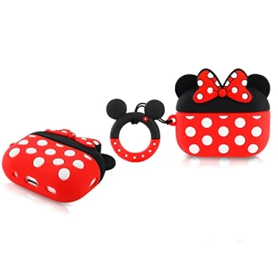 Obrázek Derhom Airpods Pro 2 silikonový roztomilý veselý kryt kompatibilní s Apple a [Cartoon série] (Minnie)