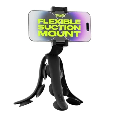 Obrázek Tenikle® PRO Flexibles Tentakel Stativ für Handy und Action Kamera GoPro, Insta360, DJI Osmo, Bekannt aus Shark Tank, biegbare Saugnapf Kamerahalterung Halterung, kompatibel mit iPhone Android