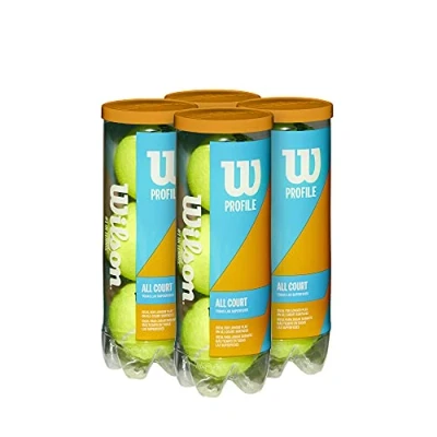 Obrázek Wilson Profile All Court 3 Ball Can (4 Pack) 4 Stück, Gelb, Pack (12