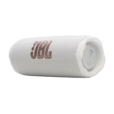 Obrázek JBL Flip 7, bezdrátový přenosný Bluetooth reproduktor, výdrž baterie 16 hodin, vodotěsnost IP68, odolný proti prachu a nárazům, profesionální zvuk s AI Boost, připojení Auracast Multi Speaker, bílý