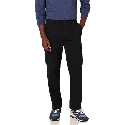 Obrázek Amazon Essentials Herren Gerade geschnittene Stretch Cargohose (erhältlich in Big &amp; Tall), Schwarz, 40W / 34L