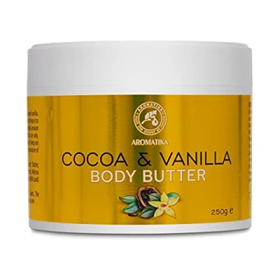 Obrázek Kakao &amp; vanilkové tělové máslo 250 g Bodybutter přírodní pro velmi suchou pokožku péče o pleť ruce hydratační