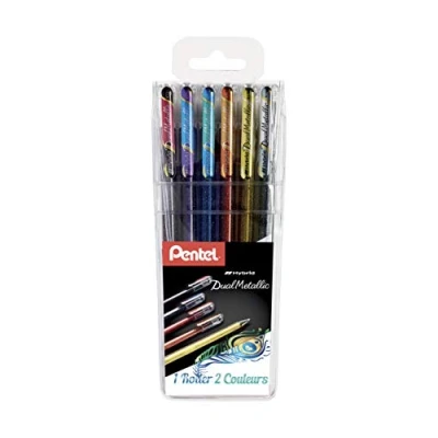 Obrázek Pentel Gelové inkoustové pero, metalické, irizující, 1mm Pochette de 6 vícebarevné