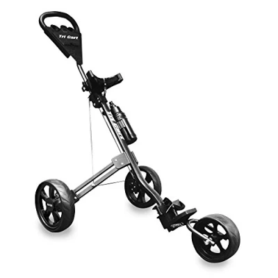 Obrázek Longridge Golf Tri Cart 3 Rad Pánské Push/Pull Trolley + láhev na vodu zdarma
