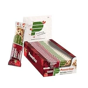 Obrázek Powerbar Natural Energy Cereal Strawberry brusinka 18 x 40 g veganský sacharid energie tyčinka hořčík bez palmového oleje