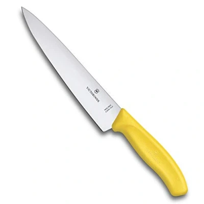 Obrázek Victorinox Swiss Classic, profesionální porcovací nůž, extra ostrá čepel, rovný brus, 19 cm, plastová rukojeť, nerezová ocel, žlutý