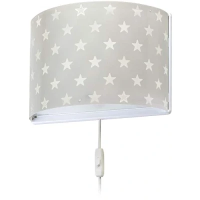 Obrázek Dalber kinder Wandlampe, Kinderlampe Wandleuchte kinderzimmer Sterne Stars Grau, 81218L, E27