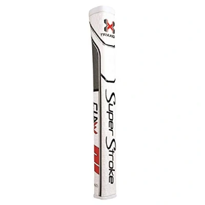 Obrázek Super Stroke Putter Grip SuperStroke Traxion Claw 2.0 Golf Puttergriff, Weiß/Grau/Rot