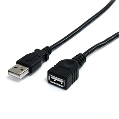 Obrázek StarTech. com USB prodlužovací kabel (USB 2.0, 90 cm, A, konektor na zdířku, černá)