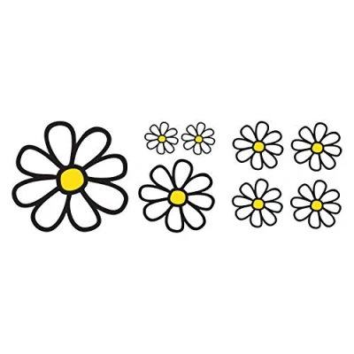 Obrázek Simoni Racing Aufkleber Bogen 8 Gänseblume, Weiß