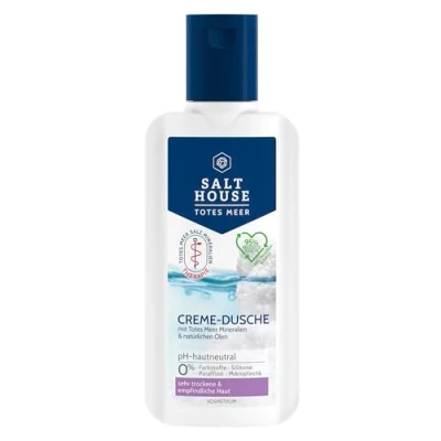 Obrázek Salthouse Krémová sprcha z Mrtvého moře, s aloe vera a mandlovým olejem, pro velmi suchou pokožku pocit napětí, 250 ml