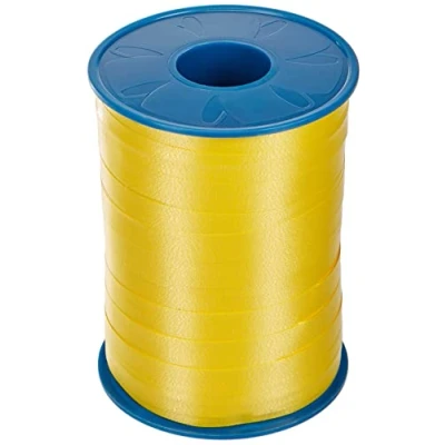 Obrázek PRÄSENT PATTBERG dárková stuha žlutá, 250 metrů 10 mm pro kutilství, dekoraci a balení dárků každou příležitost, 2549 605, 250m cívka